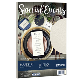 Carta metallizzata special events 250gr a4 10fg crema 06