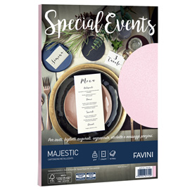 Carta metallizzata special events 250gr a4 10fg rosa 05