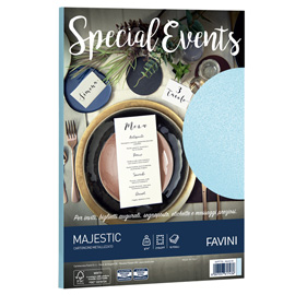 Carta metallizzata special events 250gr a4 10fg azzurro 02