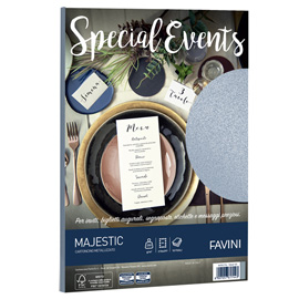 Carta metallizzata special events 250gr a4 10fg argento 03