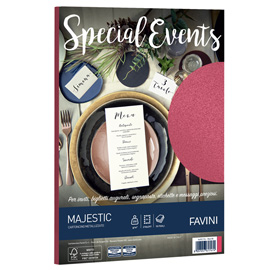 Carta metallizzata special events 250gr a4 10fg rosso 04