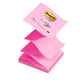 Blocco post-itsuper sticky z-notes 76x76mm 100fg r330-nap rosa fluo