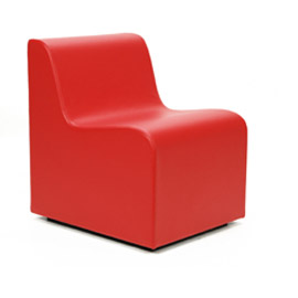 Seduta divanetto modulare x1 rosso