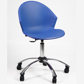 Seduta home/office atlas blu senza braccioli
