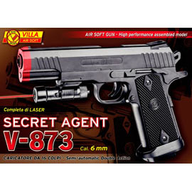 Pistola v-873 secret agent air soft cal. 6 mm
