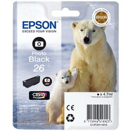 Cartuccia nero-foto epson claria premium serie 26/orso polare in blister rs