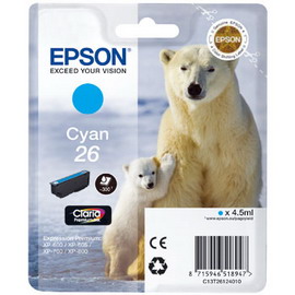 Cartuccia ciano epson claria premium serie 26/orso polare in blister rs